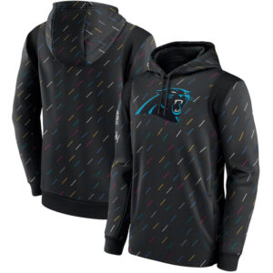 NFL Team apparel - NFL Hoodie Carolina Panthers Football Wear Black,long sleeve drawstring hooded Football wear with front pockets