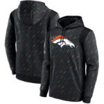 NFL Team apparel - NFL Hoodie Denver Broncos Football Wear Black,long sleeve drawstring hooded Football wear with front pockets