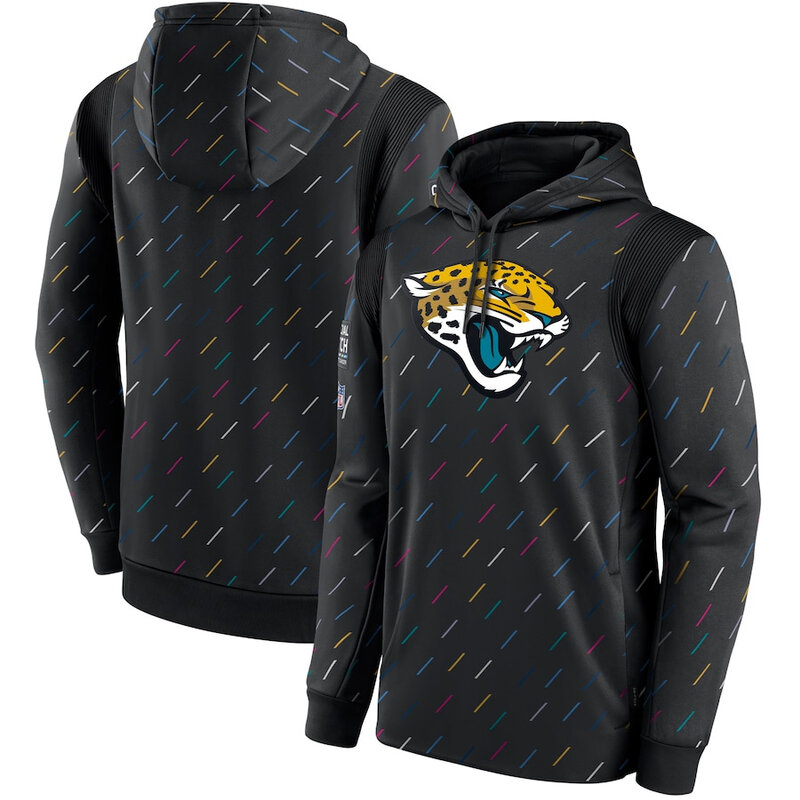 NFL Team apparel - NFL Hoodie Jacksonville Jaguars Football Wear Black,long sleeve drawstring hooded Football wear with front pockets
