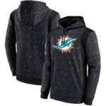 NFL Team apparel - NFL Hoodie Miami Dolphins Football Wear Black,long sleeve drawstring hooded Football wear with front pockets