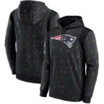 NFL Team apparel - NFL Hoodie New England Patriots Football Wear Black,long sleeve drawstring hooded Football wear with front pockets