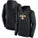 NFL Team apparel - NFL Hoodie New Orleans Saints Football Wear Black,long sleeve drawstring hooded Football wear with front pockets