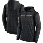 NFL Team apparel - NFL Hoodie Washington Commanders Football Wear Black,long sleeve drawstring hooded Football wear with front pockets