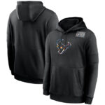 NFL apparel - NFL Houston Texans Crucial Catch Football Hoodie Black,long sleeve drawstring hooded baseball sweatshirt with front pockets