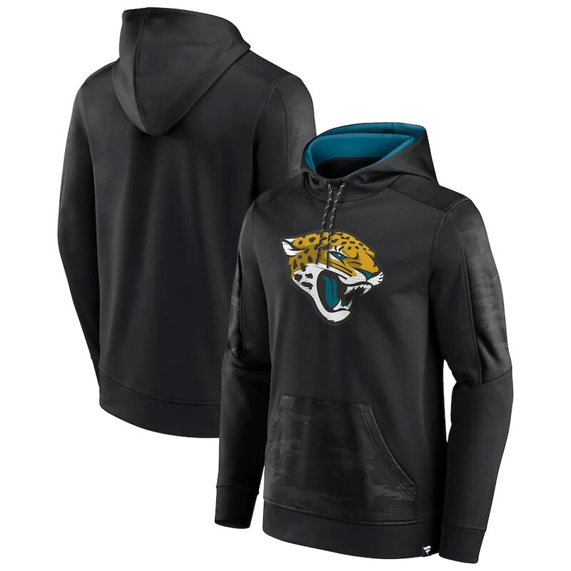 Officially Licensed NFL Jacksonville Jaguars American Football Hoodies Black,Long Sleeve 3D Graphic Hooded Sweatshirt for Unisex america football hoodie merchandise