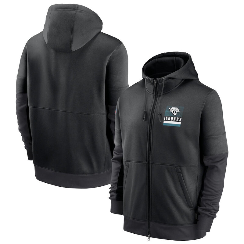 NFL Official Licensed NFL Jacksonville Jaguars Full Zip UP Hoodie Black - america National Football League football Gear Apparel