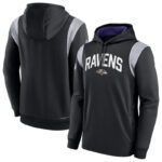 NFL Team apparel - NFL Jersey Hoodie Baltimore Ravens Football Wear Black,long sleeve drawstring hooded Football wear with front pockets