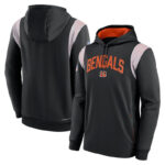 NFL Team apparel - NFL Jersey Hoodie Cincinnati Bengals Football Wear Black,long sleeve drawstring hooded Football wear with front pockets