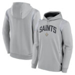 NFL Team apparel - NFL Jersey Hoodie New Orleans Saints Football Wear Grey,long sleeve drawstring hooded Football wear with front pockets