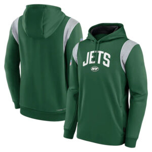 NFL Team apparel - NFL Jersey Hoodie New York Jets Football Wear Green,long sleeve drawstring hooded Football wear with front pockets