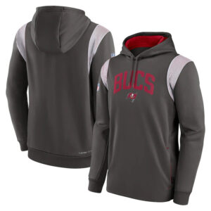 NFL Team apparel - NFL Jersey Hoodie Tampa Bay Buccaneers Football Wear Grey,long sleeve drawstring hooded Football wear with front pockets