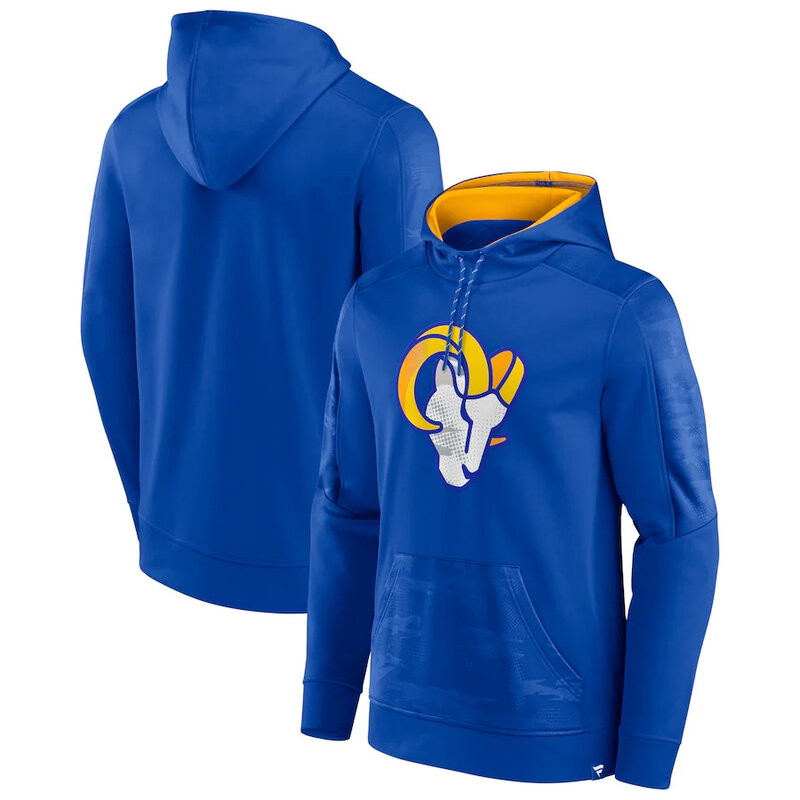 Officially Licensed NFL Los Angeles Rams American Football Hoodies Blue,Long Sleeve 3D Graphic Hooded Sweatshirt for Unisex america football hoodie merchandise