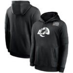 NFL apparel - NFL Los Angeles Rams Crucial Catch Football Hoodie Black,long sleeve drawstring hooded baseball sweatshirt with front pockets