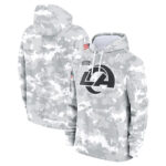 NFL Official licensed merchandise Los Angeles Rams drawstring pullover Hoodie Camo Grey