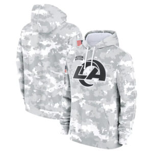 NFL Official licensed merchandise Los Angeles Rams drawstring pullover Hoodie Camo Grey