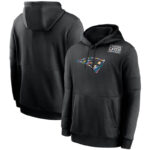 NFL apparel - NFL New England Patriots Crucial Catch Football Hoodie Black,long sleeve drawstring hooded baseball sweatshirt with front pockets