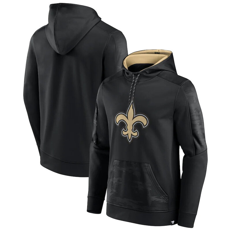 Officially Licensed NFL New Orleans Saints American Football Hoodies Black,Long Sleeve 3D Graphic Hooded Sweatshirt for Unisex america football hoodie merchandise