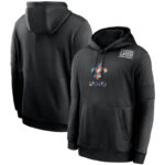 NFL apparel - NFL New Orleans Saints Crucial Catch Football Hoodie Black,long sleeve drawstring hooded baseball sweatshirt with front pockets