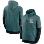 NFL Official Licensed NFL Philadelphia Eagles Full Zip UP Hoodie Cyan - america National Football League football Gear Apparel