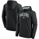 NFL Team apparel - NFL Pullover Hoodie Las Vegas Raiders Football Wear Black,long sleeve drawstring hooded Football wear with front pockets