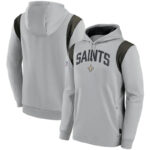 NFL Team apparel - NFL Pullover Hoodie New York Giants Football Wear Grey,long sleeve drawstring hooded Football wear with front pockets