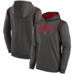 NFL Team apparel - NFL Pullover Hoodie Tampa Bay Buccaneers Football Wear Grey,long sleeve drawstring hooded Football wear with front pockets