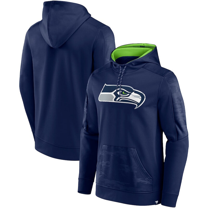 Officially Licensed NFL Seattle Seahawks American Football Hoodies Blue,Long Sleeve 3D Graphic Hooded Sweatshirt for Unisex america football hoodie merchandise