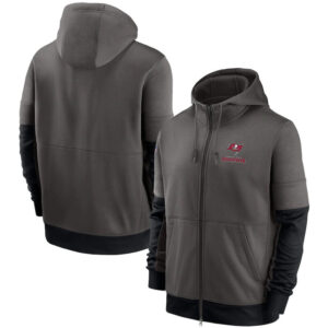 NFL Official Licensed NFL Tampa Bay Buccaneers Full Zip UP Hoodie Grey - america National Football League football Gear Apparel