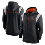 NFL Cincinnati Bengals long sleeve full zip up hoodie - hooded sweatshirt,two front pocket,fashion National Football League official licensed NFL football gear apparel