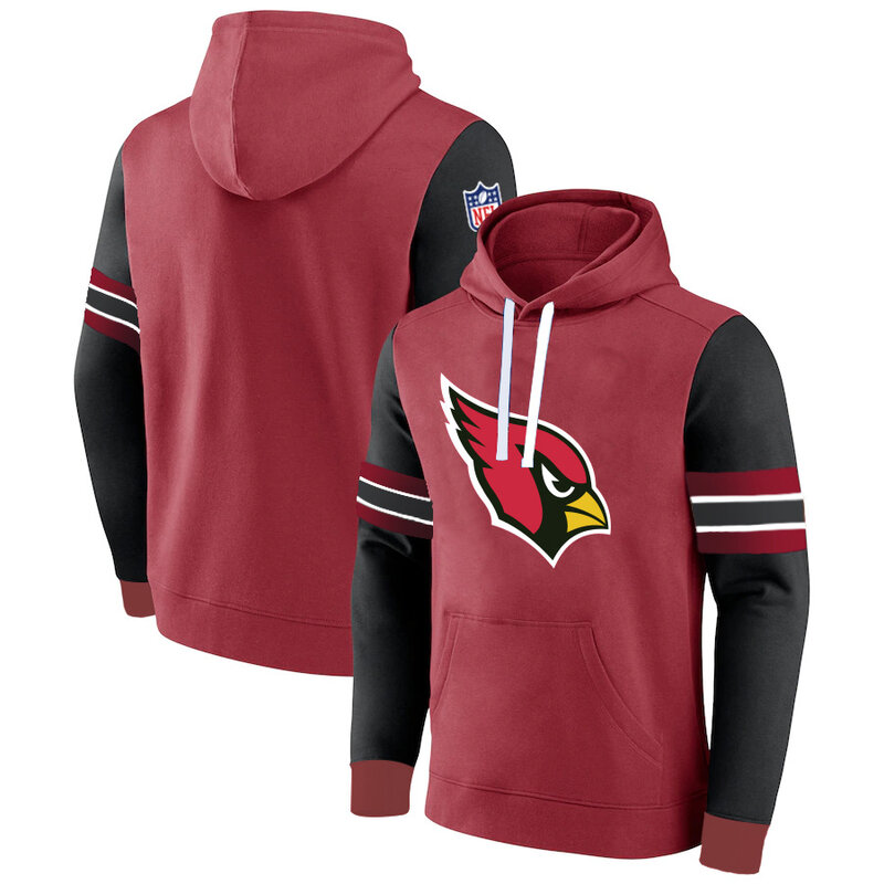NFL Team Hoodie Arizona Cardinals Footbatll Jersey Red,Classic Team Logo - Long Sleeve Unisex Adult Pullover Hoodie - Officially Licensed NFL Apparel