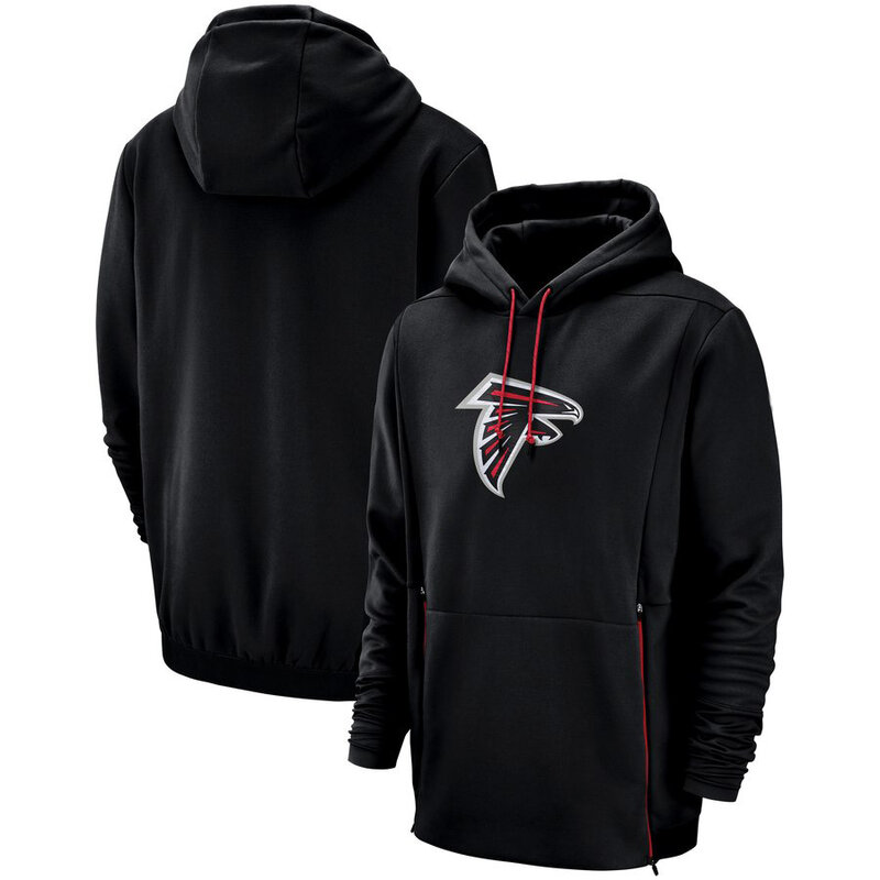 Officially Licensed NFL Team Hoodie Atlanta Falcons Football Apparel Black,Long Sleeve 3D Graphic Hooded Sweatshirt for Unisex america football hoodie merchandise