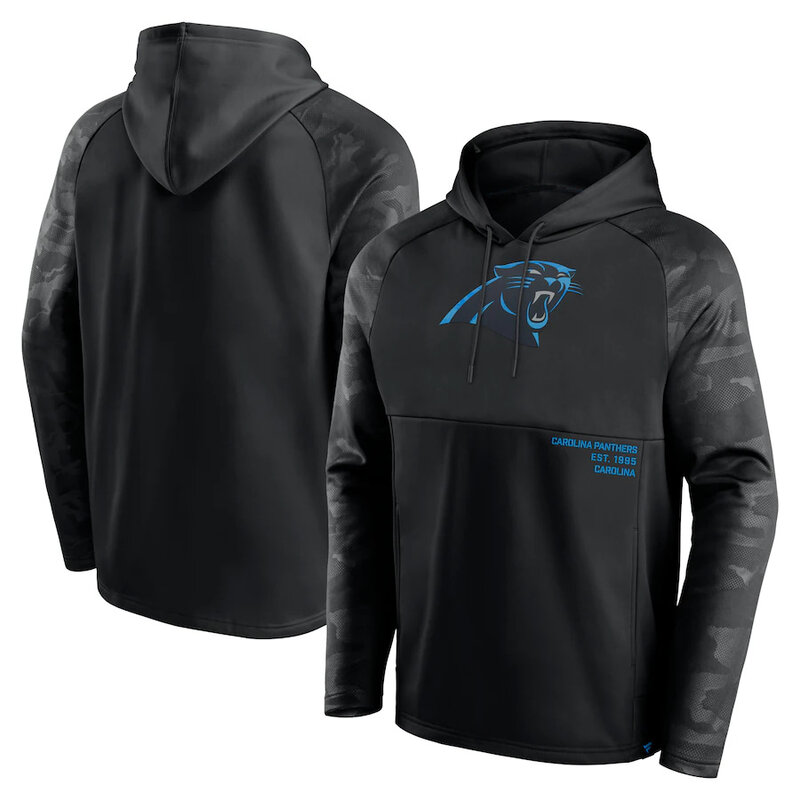 Officially Licensed NFL Team Hoodie Carolina Panthers Football Gear Black,Long Sleeve 3D Graphic Hooded Sweatshirt for Unisex america football hoodie merchandise