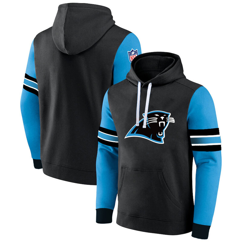 NFL Team Hoodie Carolina Panthers Footbatll Jersey Black,Classic Team Logo - Long Sleeve Unisex Adult Pullover Hoodie - Officially Licensed NFL Apparel