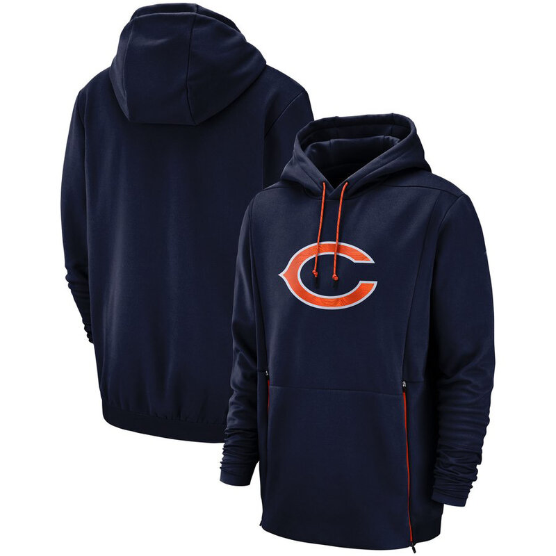 Officially Licensed NFL Team Hoodie Chicago Bears Football Apparel Blue,Long Sleeve 3D Graphic Hooded Sweatshirt for Unisex america football hoodie merchandise