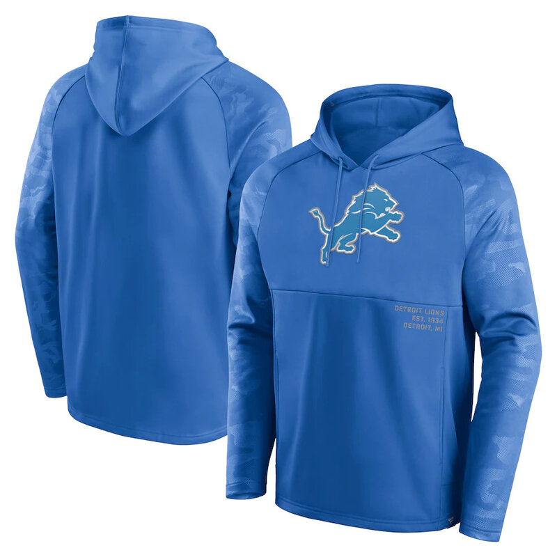 Officially Licensed NFL Team Hoodie Detroit Lions Football Gear Blue,Long Sleeve 3D Graphic Hooded Sweatshirt for Unisex america football hoodie merchandise