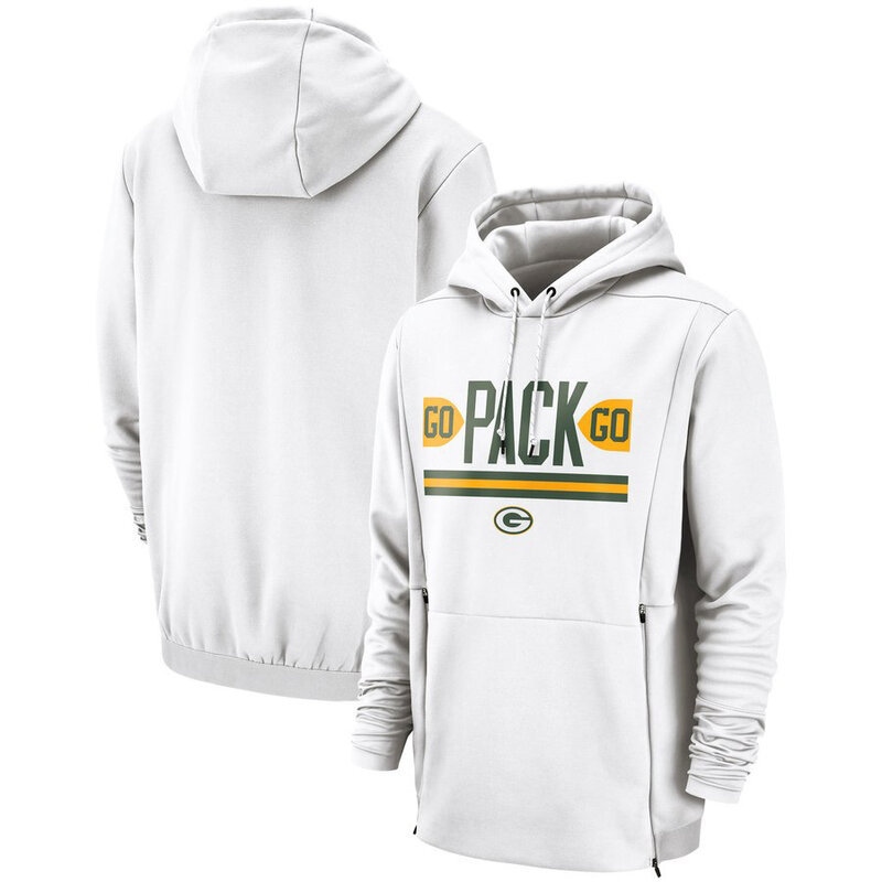 Officially Licensed NFL Team Hoodie Green Bay Packers Go Pack Apparel White,Long Sleeve 3D Graphic Hooded Sweatshirt for Unisex america football hoodie merchandise