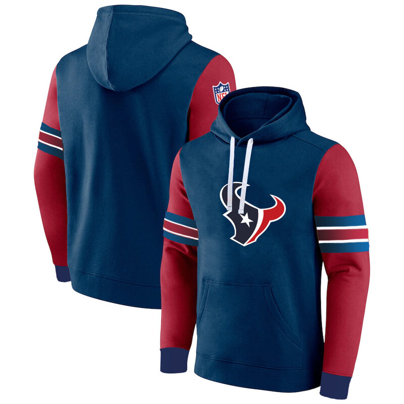 NFL Team Hoodie Houston Texans Footbatll Jersey Blue,Classic Team Logo - Long Sleeve Unisex Adult Pullover Hoodie - Officially Licensed NFL Apparel