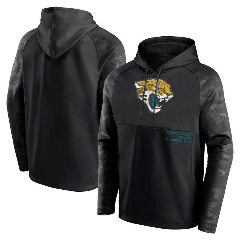 Officially Licensed NFL Team Hoodie Jacksonville Jaguars Football Gear Black,Long Sleeve 3D Graphic Hooded Sweatshirt for Unisex america football hoodie merchandise