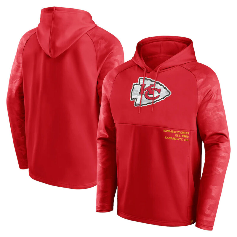 Officially Licensed NFL Team Hoodie Kansas City Chiefs Football Gear Red,Long Sleeve 3D Graphic Hooded Sweatshirt for Unisex america football hoodie merchandise