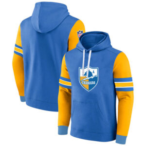 NFL Team Hoodie Los Angeles Chargers Footbatll Jersey Blue,Classic Team Logo - Long Sleeve Unisex Adult Pullover Hoodie - Officially Licensed NFL Apparel