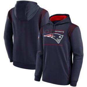 NFL Team apparel - NFL Team Hoodie New England Patriots Football Wear Blue,long sleeve drawstring hooded Football wear with front pockets