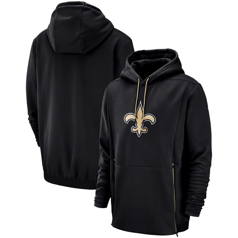 Officially Licensed NFL Team Hoodie New Orleans Saints Football Apparel Black,Long Sleeve 3D Graphic Hooded Sweatshirt for Unisex america football hoodie merchandise