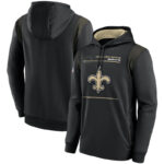 NFL Team apparel - NFL Team Hoodie New Orleans Saints Football Wear Black,long sleeve drawstring hooded Football wear with front pockets