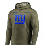 NFL apparel - NFL Team Hoodie New York Giants Apparel Arm Green,long sleeve drawstring hooded baseball sweatshirt with front pockets