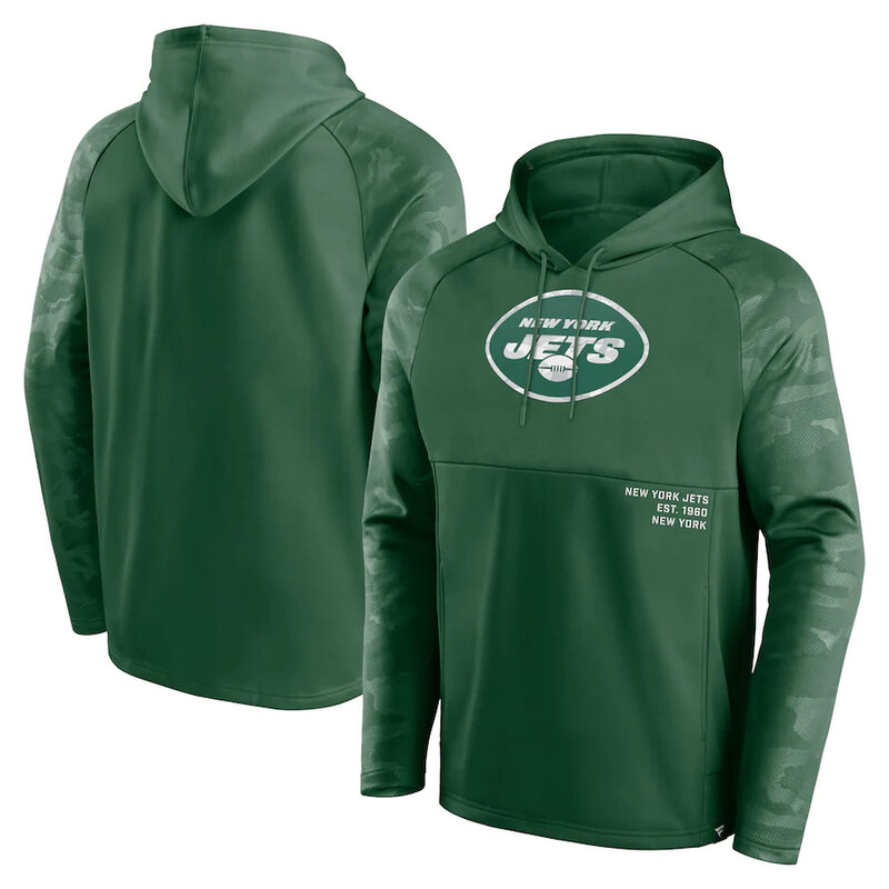 Officially Licensed NFL Team Hoodie New York Jets Football Gear Green,Long Sleeve 3D Graphic Hooded Sweatshirt for Unisex america football hoodie merchandise