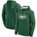 NFL Team apparel - NFL Team Hoodie New York Jets Football Wear Green,long sleeve drawstring hooded Football wear with front pockets