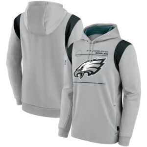 NFL Team apparel - NFL Team Hoodie Philadelphia Eagles Football Wear Grey,long sleeve drawstring hooded Football wear with front pockets