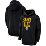 Officially Licensed NFL Team Hoodie Pittsburgh Steelers City Apparel Black,Long Sleeve 3D Graphic Hooded Sweatshirt for Unisex america football hoodie merchandise