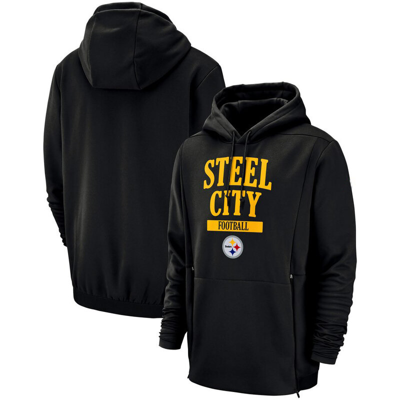 Officially Licensed NFL Team Hoodie Pittsburgh Steelers City Apparel Black,Long Sleeve 3D Graphic Hooded Sweatshirt for Unisex america football hoodie merchandise