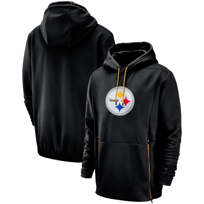 Officially Licensed NFL Team Hoodie Pittsburgh Steelers Football Apparel Black,Long Sleeve 3D Graphic Hooded Sweatshirt for Unisex america football hoodie merchandise